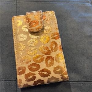 Lipsense holder. Gold glitter lips. Mirrored